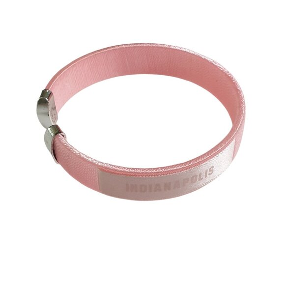 Indianapolis Colts Pink Ribbon Cuff Bracelet Breast Cancer Awareness Football - Picture 2 of 3